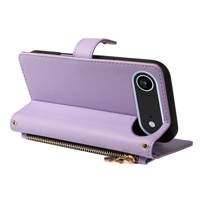 A-One Brand - iPhone Air Plånboksfodral Rhombus Läder - Lila