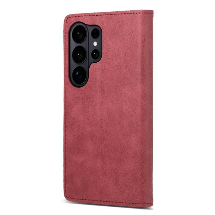 OEM - Samsung Galaxy S26 Ultra Fodral RFID Skydd Konstläder - Röd