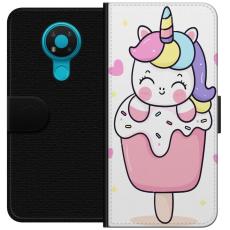 iSecrets - Plånboksfodral till Nokia 3.4 med Glad enhörning