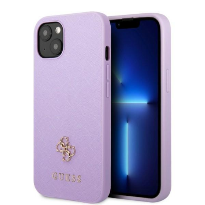 Guess - Guess iPhone 13 Mini Mobilskal Saffiano Small Metall Logo
