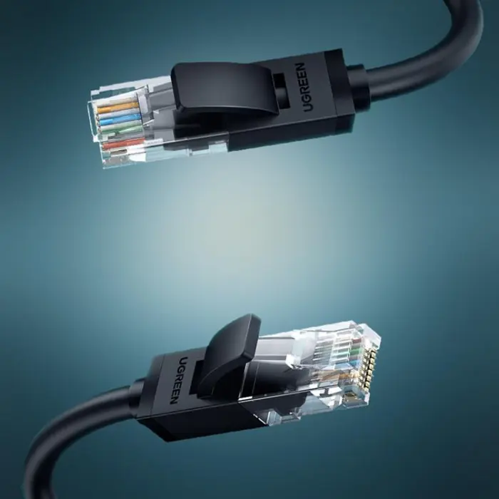 Ugreen - Ugreen Flat LAN Ethernet Cat 6 0.5m - Svart