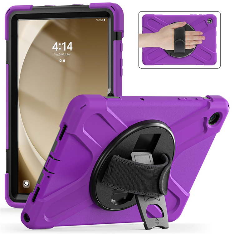 Galaxy Tab A9 Plus Mobilskal Silikon Rotary Kickstand (Lila) | 2353 | AlltMobil