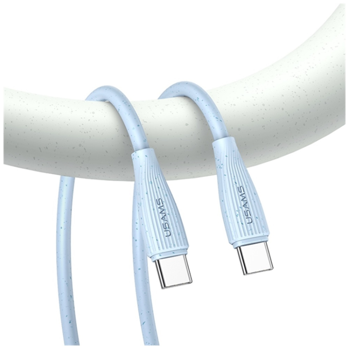 USAMS - Usams USB-C till USB-C Kabel 1m Green Series - Rosa