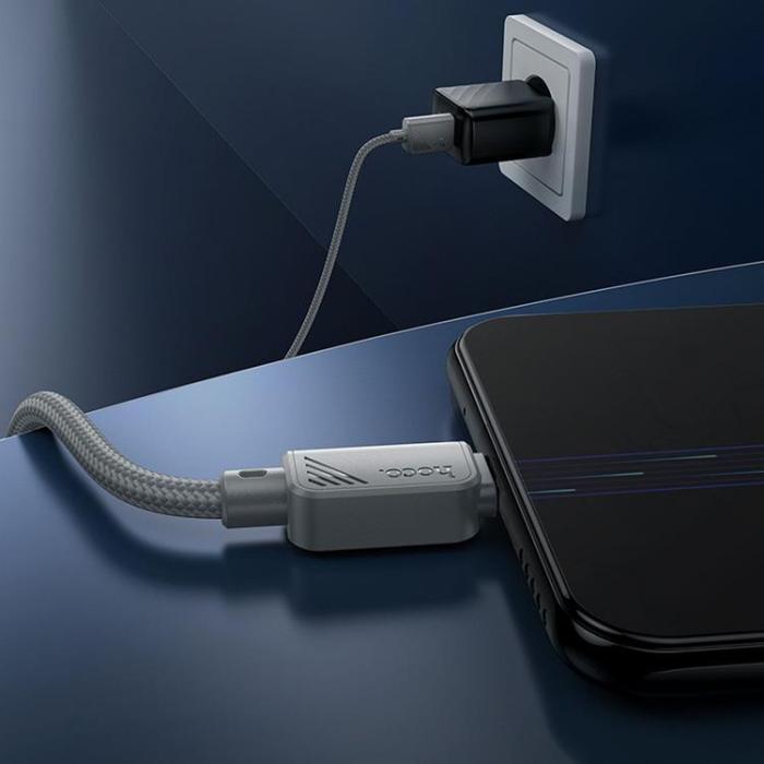 Hoco - HOCO USB-A till Micro-USB Kabel 2.4A X113 1 m - Grå