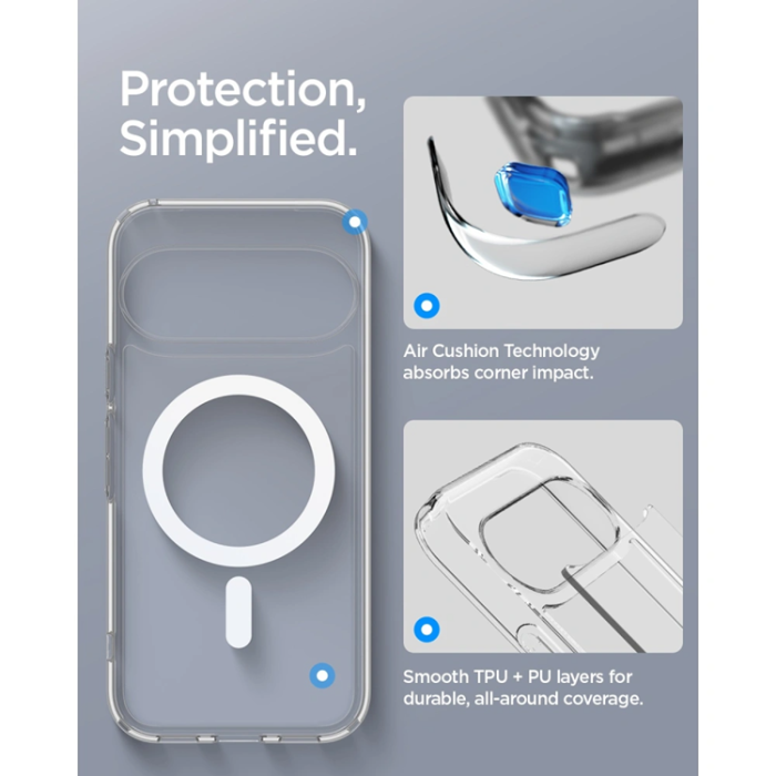 Spigen - Spigen Mobilskal För Google Pixel 11 Magsafe Ultra Hybrid - Clear/Vit