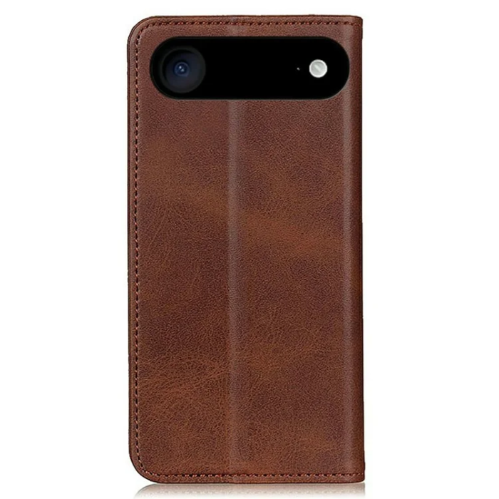 A-One Brand - iPhone 17 Air Plånboksfodral Äkta läder - Coffee