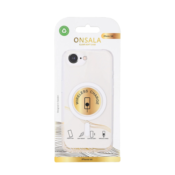 Onsala - Onsala iPhone 16e Mobilskal MagSafe TPU - Transparent