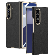 GKK - GKK Galaxy Z Fold 7 Mobilskal med Härdat Glas Electroplated - Svart