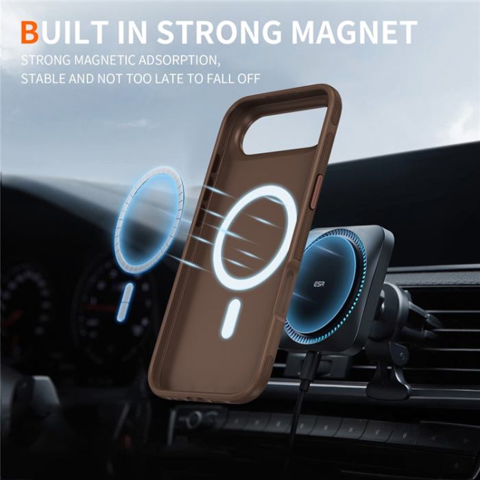A-One Brand - iPhone Air Mobilskal MagSafe PC + TPU Shockproof - Kaffe