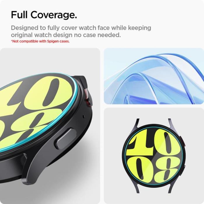Spigen - [2-Pack] Spigen Galaxy Watch 7 (40mm) Härdat glas Skärmskydd EZ Fit