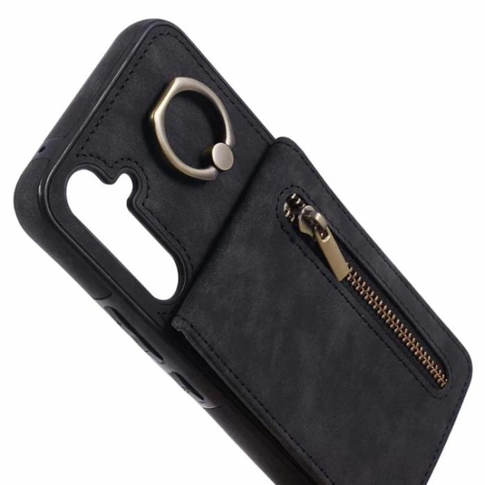 Taltech - Galaxy S24 Mobilskal Kickstand Korthållare - Svart