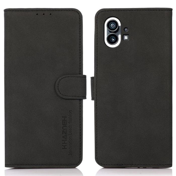 KHAZNEH - KHAZNEH Nothing Phone 1 Plånboksfodral Folio Flip - Svart