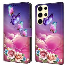 OEM - Mobilskal till Samsung Galaxy S26 Ultra TPU + KonstL&auml;der - Fj&auml;ril Blomma