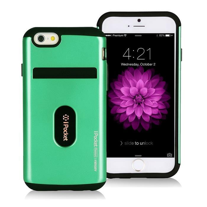 Mercury iPocket Premium skal med kortplats till Apple iPhone 6(S) Plus - Turkos | 2353 | AlltMobil