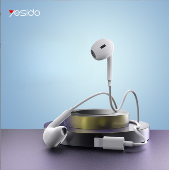 Yesido - Yesido Hörlurar YH37 In-Ear Lightning - Vit