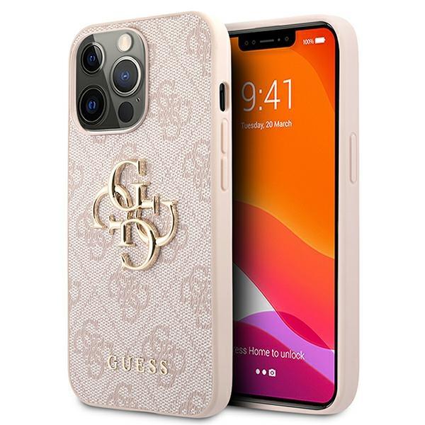 Guess Mobilskal till iPhone 13 Pro / 13 MagSafe 4G Big Metal Logo - Rosa
