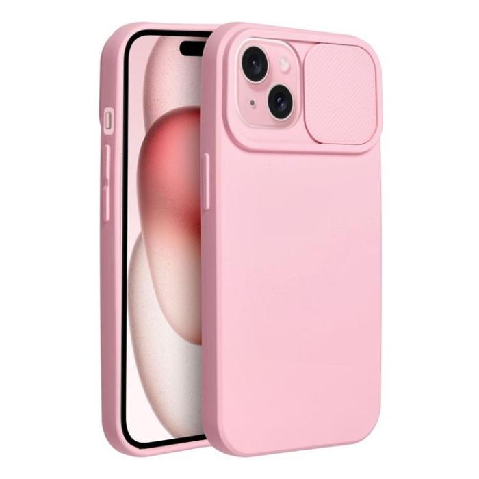 OEM - iPhone 15 Plus Mobilskal Slide - Ljusrosa