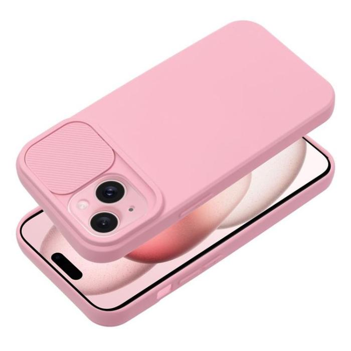 OEM - iPhone 15 Plus Mobilskal Slide - Ljusrosa