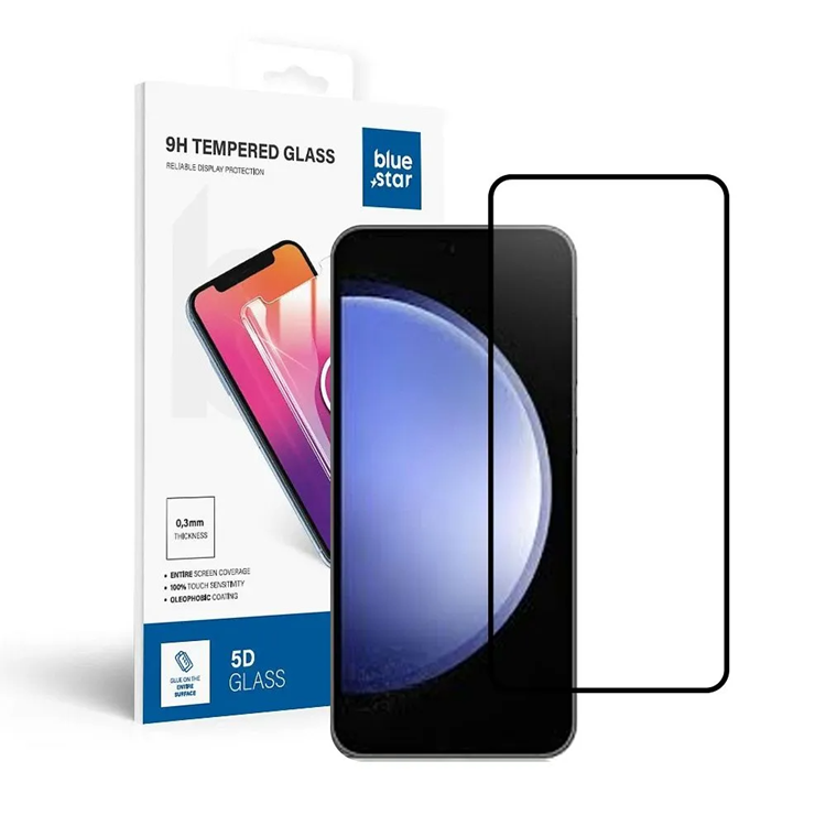 Blue Star Galaxy S25 Härdat glas Skärmskydd Full Glu - Svart | 2353 | AlltMobil