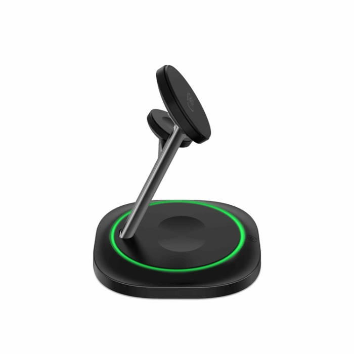 Tech-Protect - 3-in-1 Magsafe Trådlös Laddare iPhone, Apple Watch, AirPods Qi 15W
