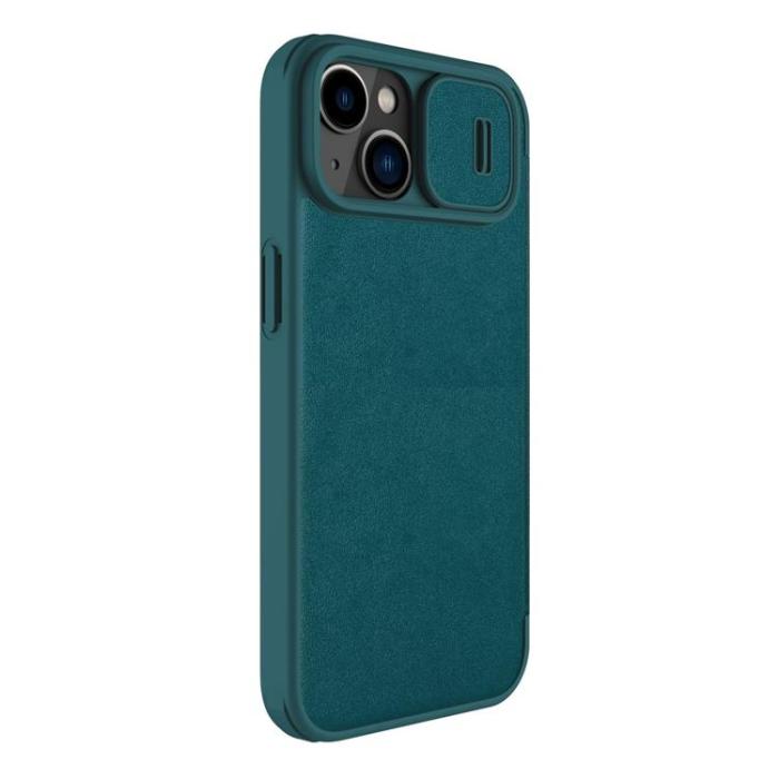 Nillkin - Nillkin iPhone 14 Plus Plånboksfodral QinPro Läder Plain - Exuberant Grön