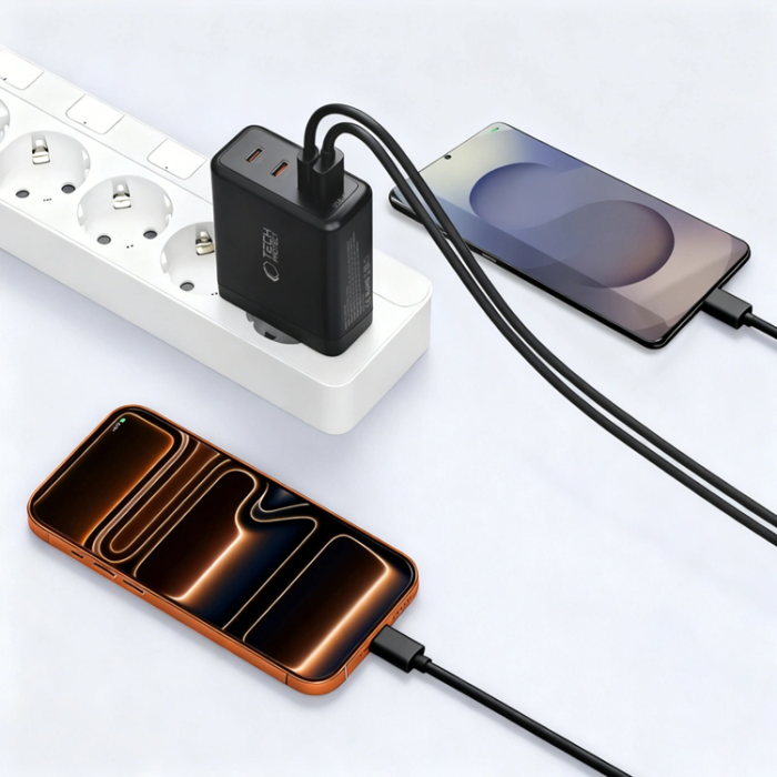 Tech-Protect - Tech-Protect 4-Port Snabbladdare 120W QC3.0 NC120W-GAN