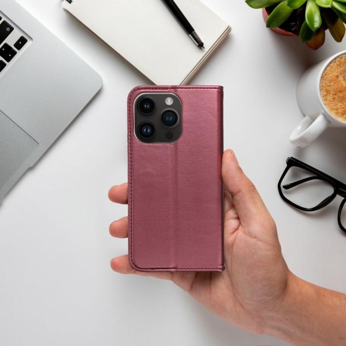 OEM - iPhone 14 Pro Plånboksfodral Smart Magneto - Bourgogne
