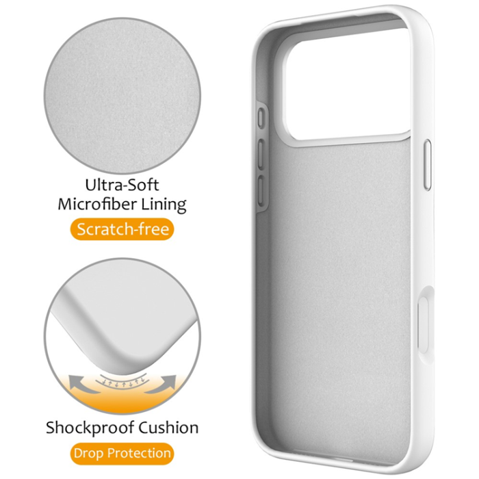 A-One Brand - iPhone 17 Pro Mobiskal MagSafe Kickstand PC + Silikon - Vit