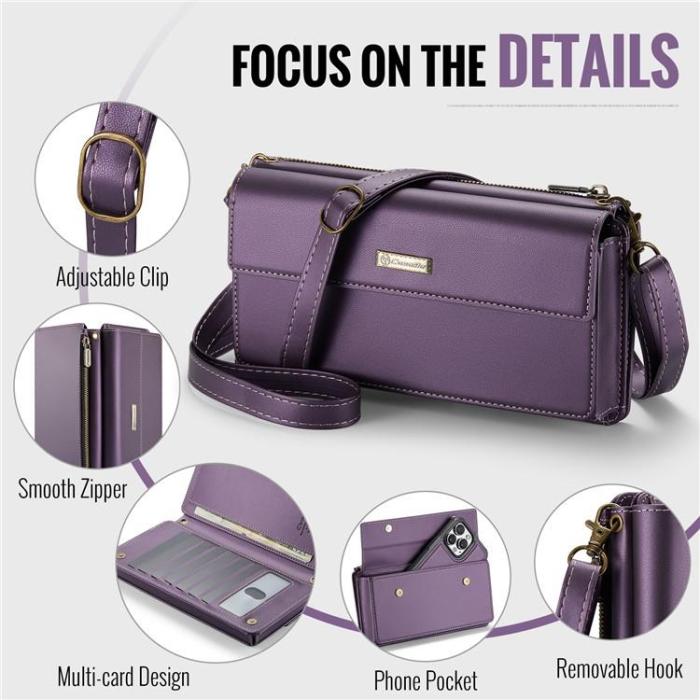 Caseme - CASEME Me20 Crossbody Väska 4.0-7.6'' Läder - Lila
