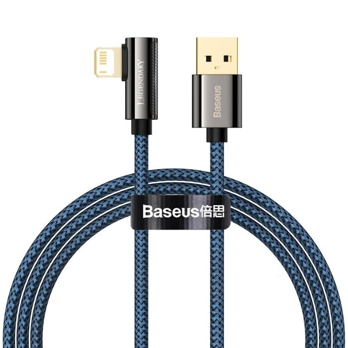 UTGATT1 - Baseus Mobile Game Lightning Kabel USB 2.4A 1m - Blå