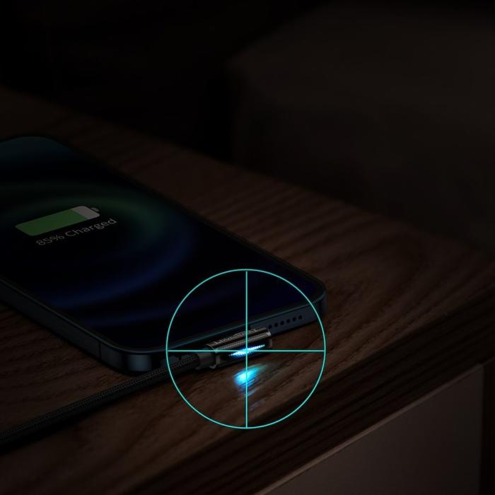 BASEUS - Baseus Mobile Game Lightning Kabel USB 2,4A 1m - Svart