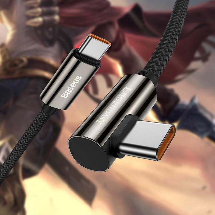 BASEUS - Baseus snabbladdning USB-C till USB-C 100W 5A 1m - Svart