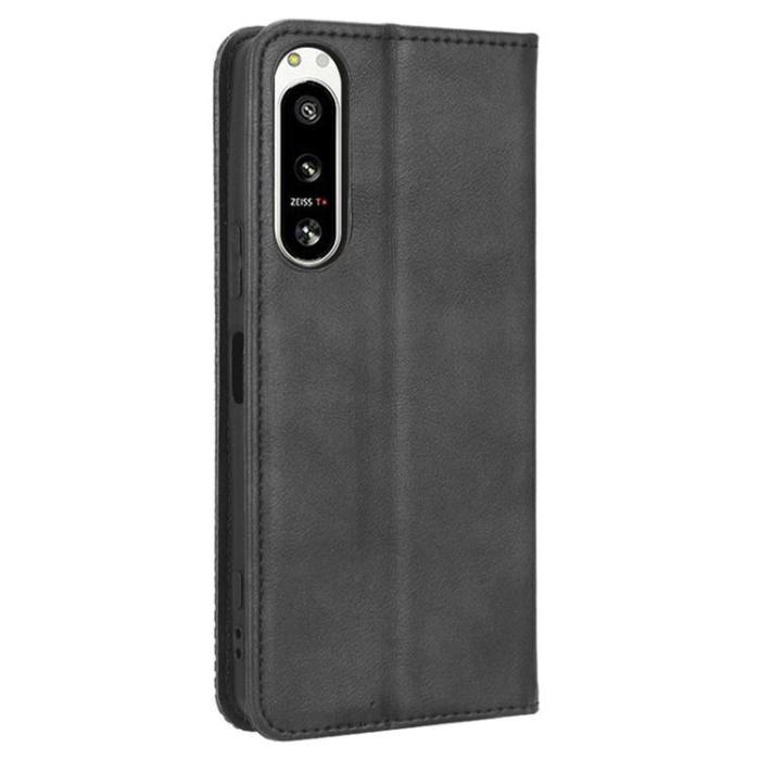 A-One Brand - Sony Xperia 5 IV Plånboksfodral Vintage Flip - Svart