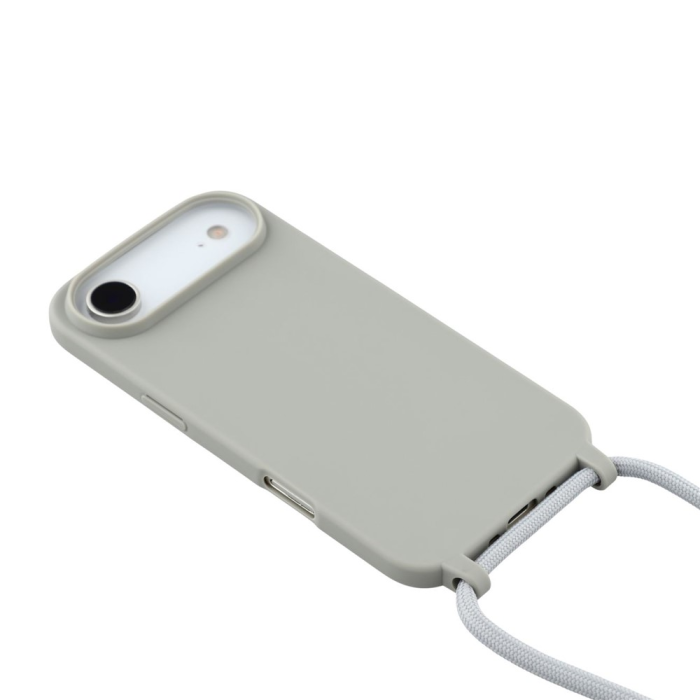A-One Brand - iPhone 17 Air Mobilskal TPU Shockproof med Lanyard - Grå