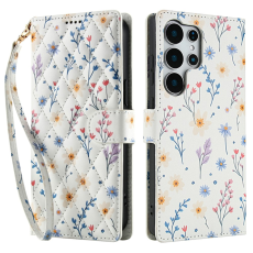 A-One Brand - Galaxy S25 Ultra Plånboksfodral Rhombic Floral A2