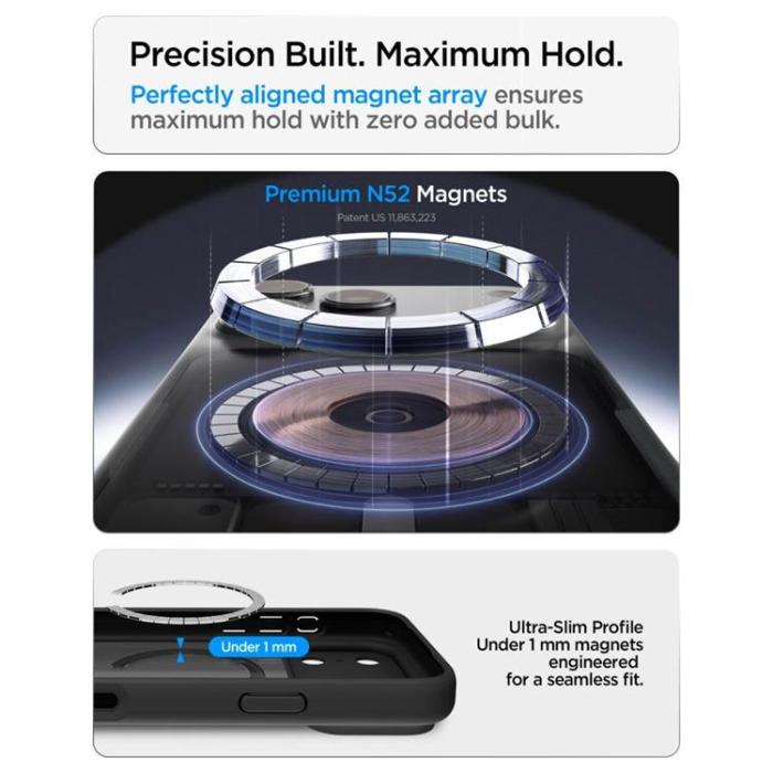 Spigen - Spigen Mobilskal För iPhone 18 Pro/17 Pro Magsafe Ultra Hybrid - Frost Svart