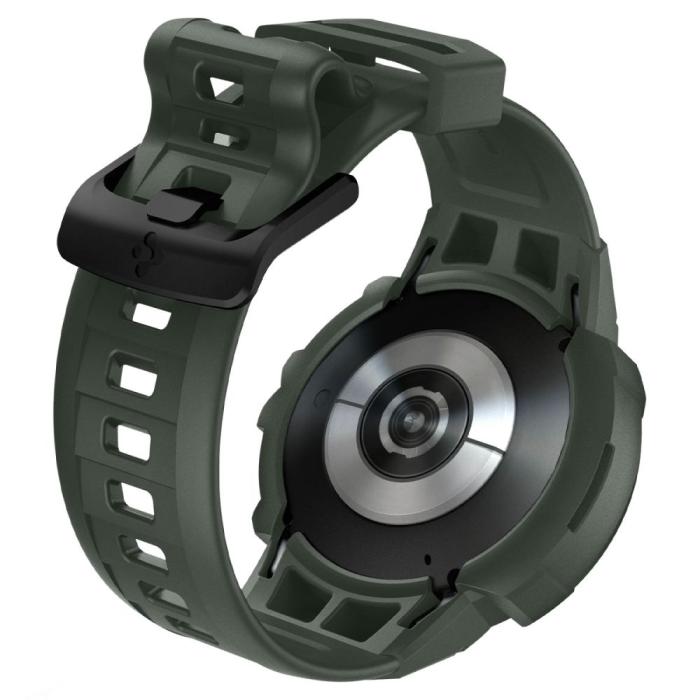 UTGATT1 - Spigen Galaxy Watch 4/5 44mm Armband Rugged Armor Pro - Militärgrön