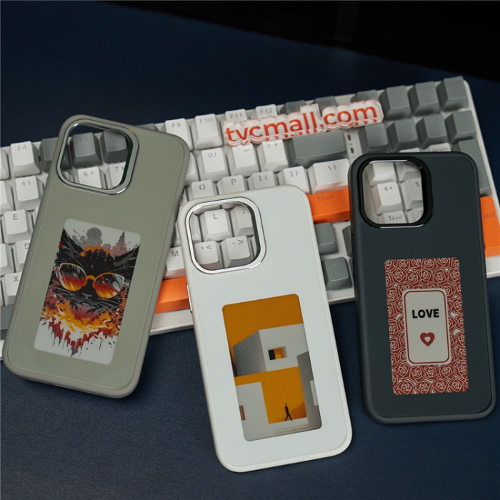 A-One Brand - iPhone 14 Pro Max Mobilskal E Ink 4-Color Display Customized