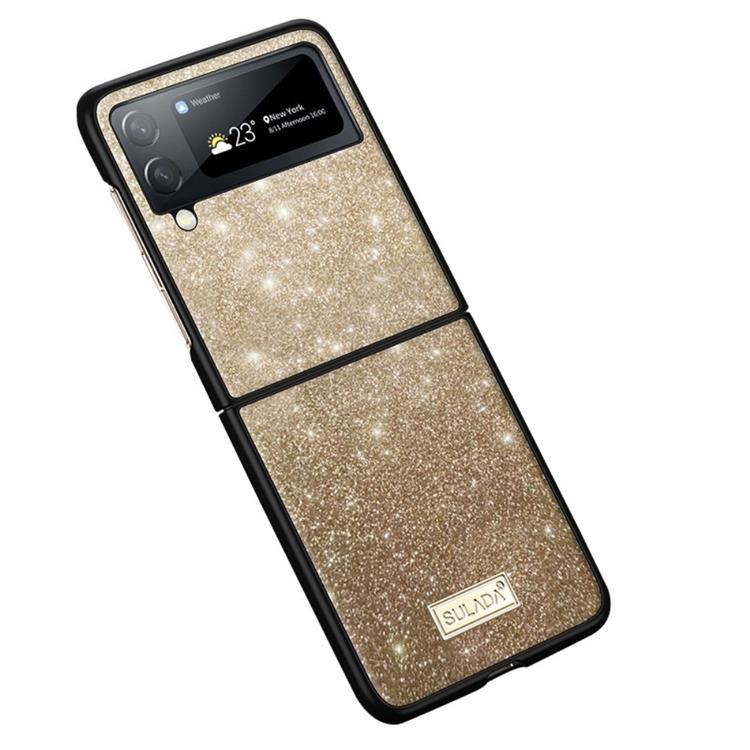 SULADA Galaxy Z Flip 4 Skal Glitter Sequins - Guld | 2353 | AlltMobil