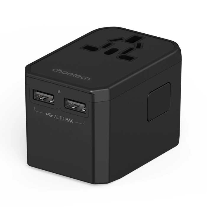 Choetech - Choetech GaN Reseladdare 45W USB-C USB-A - Svart