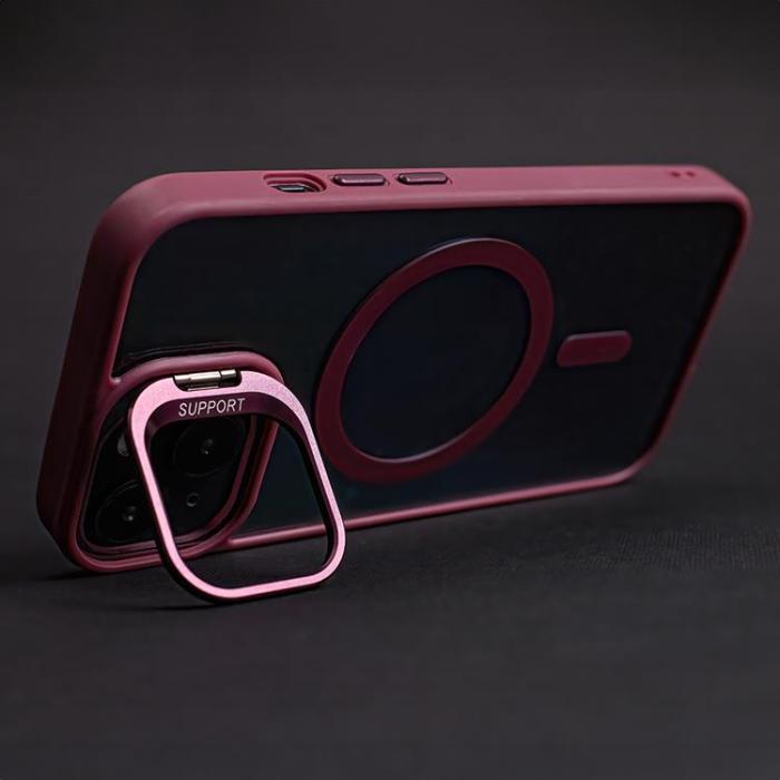 OEM - iPhone 16 Plus Mobilskal MagSafe Extra Lens - Maroon