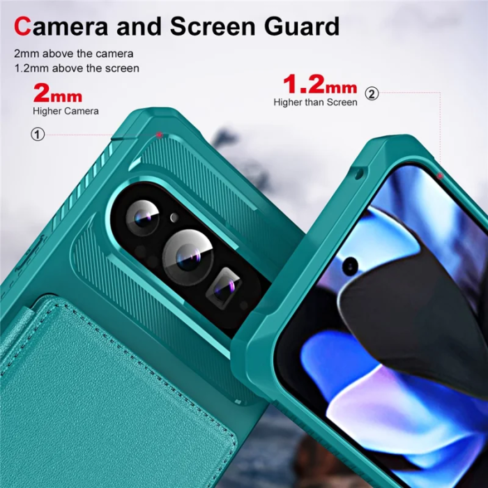 A-One Brand - Google Pixel 10 / Pixel 10 Pro Mobilskal korthållare - Grön