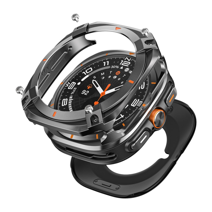 A-One Brand - Samsung Galaxy Watch Ultra (47mm) Skal Cyber Style - Tarnish/Orange