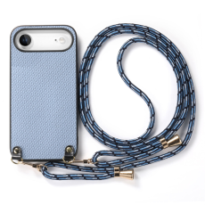 A-One Brand - iPhone Air Mobilskal Med Axelrem Snodd Carbon Fiber - Blå