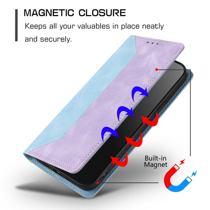 A-One Brand - OnePlus 15 Konstläder Plånboksfodral Färg Splicing RFID-Skydd