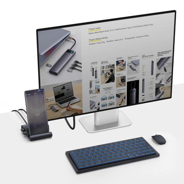 BASEUS - Baseus Docking Station Pro HUB Typ-C - Svart