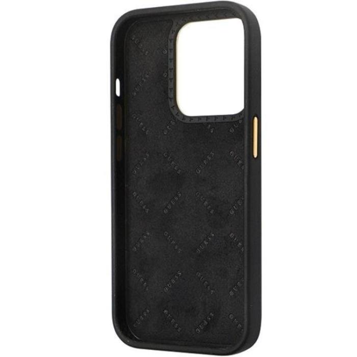 Guess - Guess iPhone 13 Pro/13 Mobilskal Silikon Logo Strass - Svart
