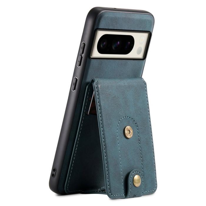 DENIOR - DENIOR D14 Google Pixel 8 Pro Magnetfodral Kortväska PC+TPU Blå