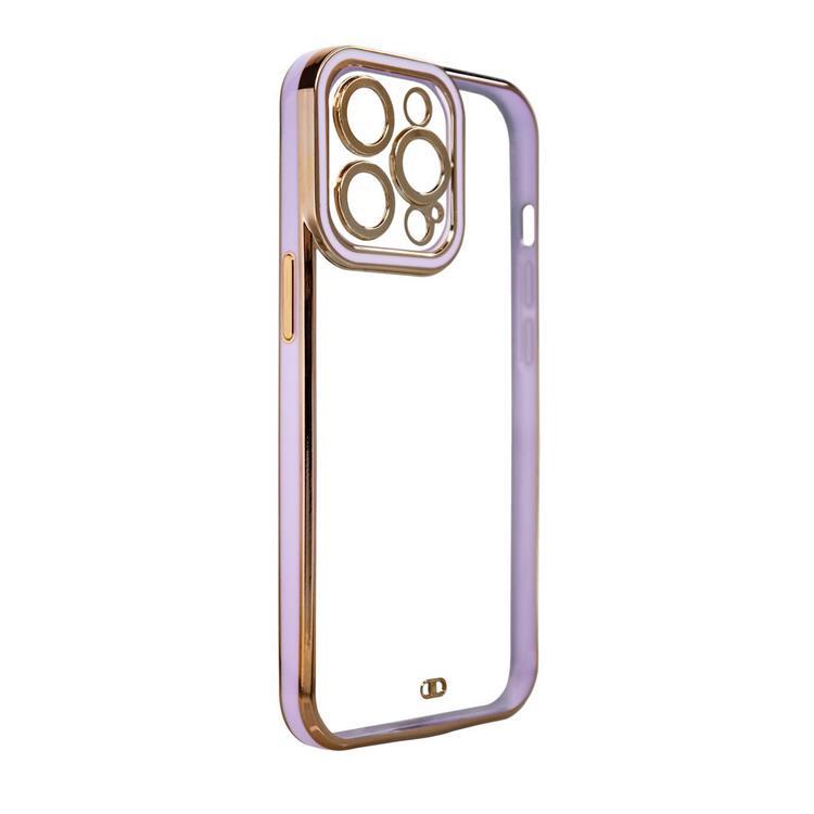 Galaxy A12 Skal Gold Frame - Lila | 2353 | AlltMobil