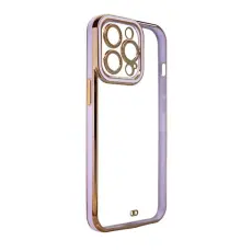 OEM - Galaxy A12 Skal Gold Frame - Lila